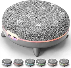 Aparelho Ruido Branco, Máquina de Ruído Branco, Máquina de Som Portátil com 7 Sons Calmantes, Temporizador de Som para Dormir e Luz Noturna