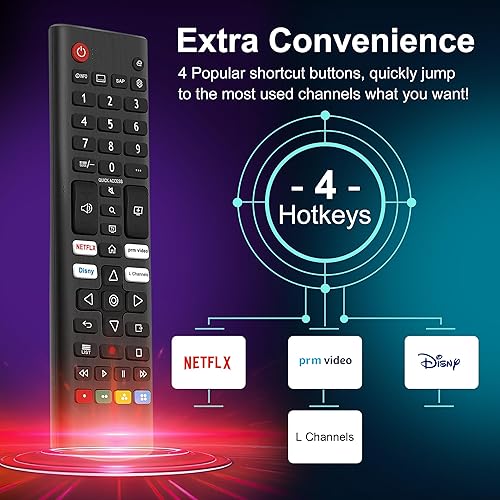 Miniatura 5 de Paquete de 2 controles remotos universales para LG Smart TV de repuesto, compatible con todos los modelos LG LCD LED OLED UHD HDTV 3D 4K Smart TV -
