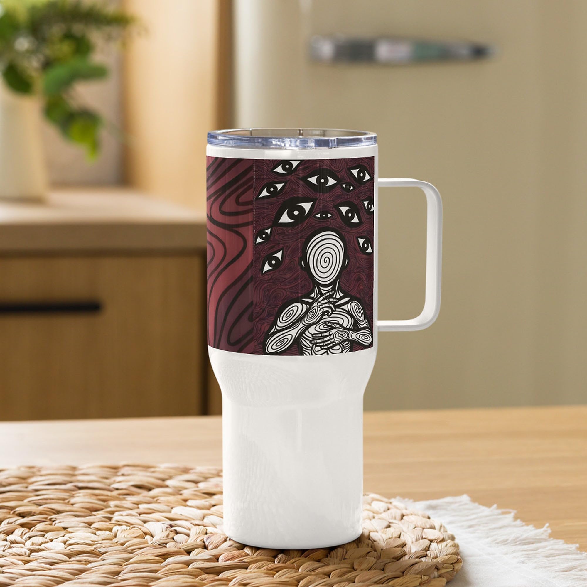 Taza de Viaje Ansiedad con Asa, Regalo para Personas con Trastorno de Ansiedad