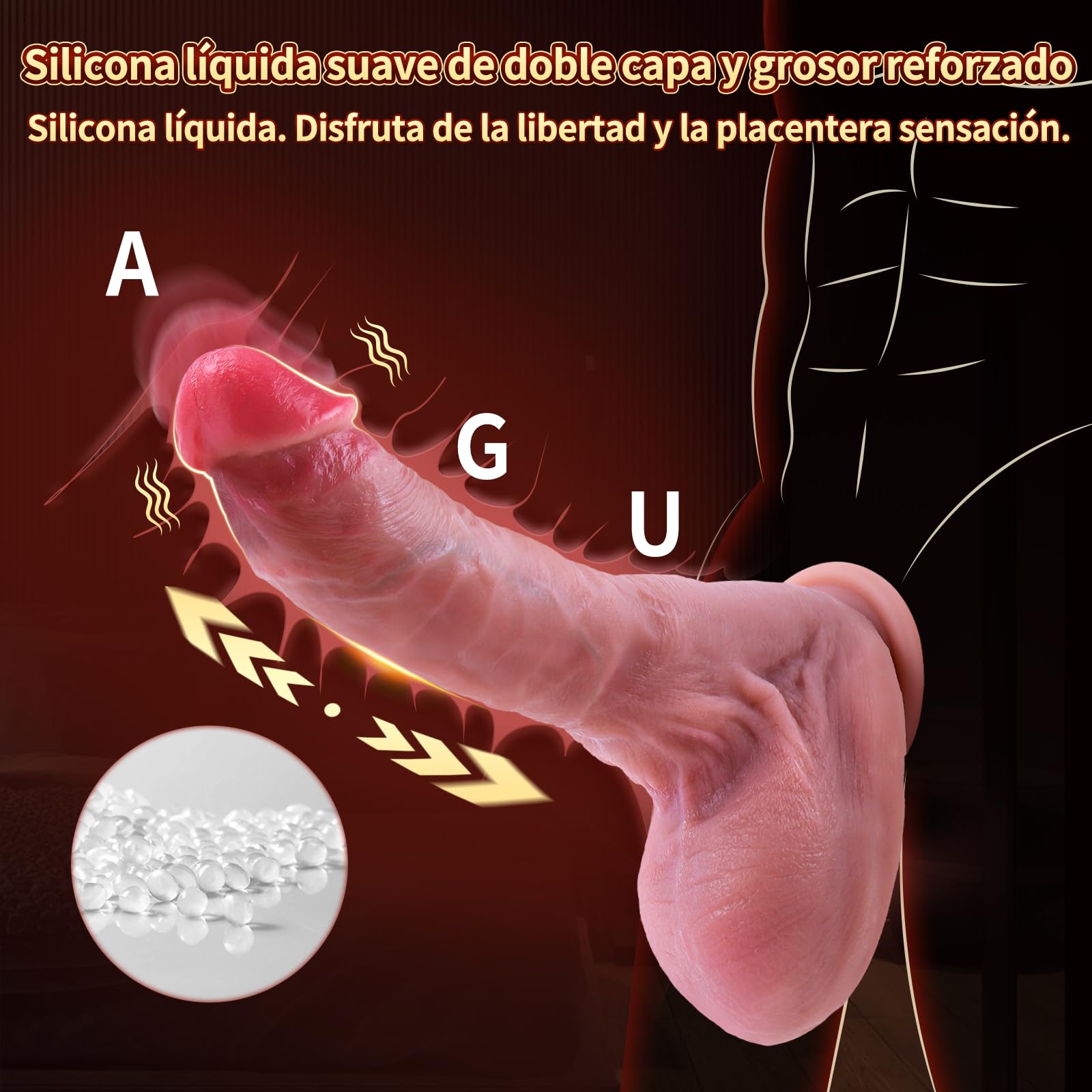 Consolador Juguetes Eróticos para Pareja Sexuales, 21.6 cm Vibradorador Mujer Hombre con Modos de 7 Empuje & 10 Vibración y Calentamiento, Dildo Vibrador para Punto G y Anal con Ventosa