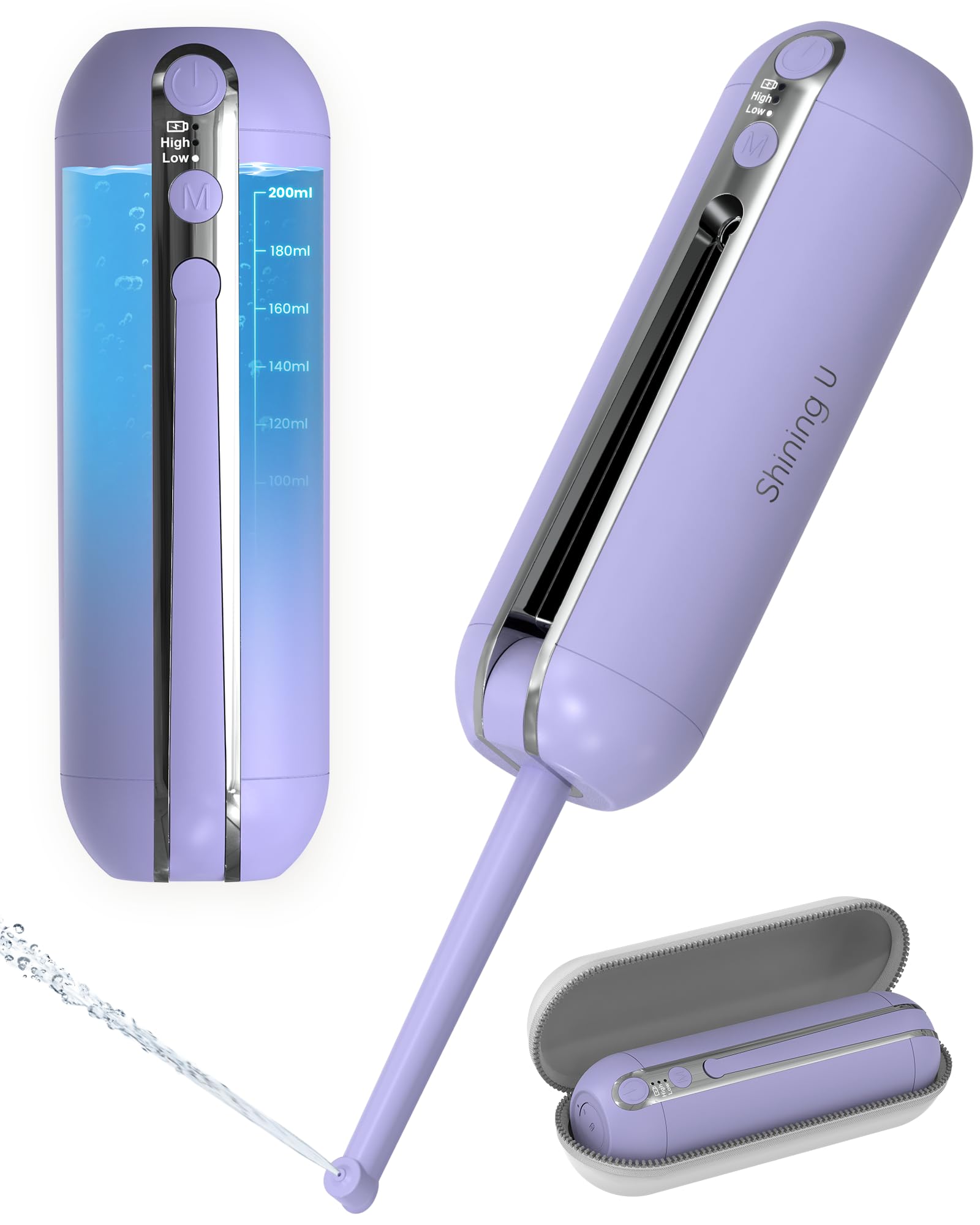 Portable Bidet for Travel Rechargeable Electric Travel Sprayer with Adaptor Waterproof High Pressure Handheld Bidet for Women Men