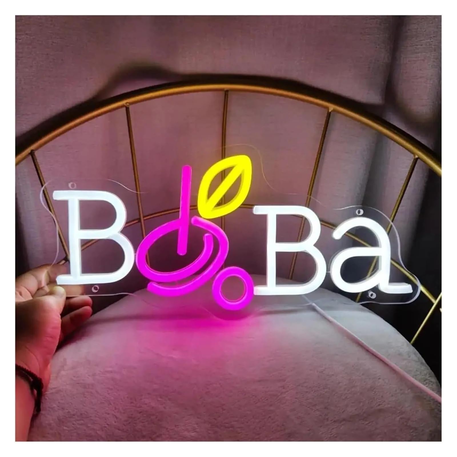 LEMST Signs Lamp Tea with Milk Neon Sign for Wall Decor Boba Neon Light USB for Drink Shop Bar Bedroom Party Bedroom Decor 16.4x35cm