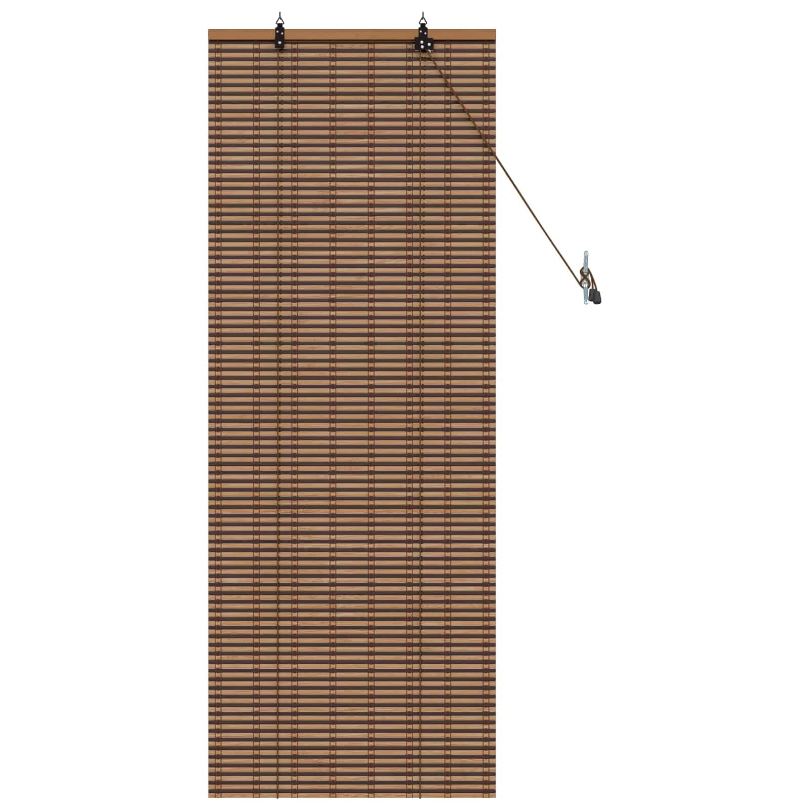 Estor Enrollable marrón de bambú 40 x 160 cm con Control de luz Ajustable protección UV para Interior o Exterior fácil instalación en salón Dormitorio Cocina terraza