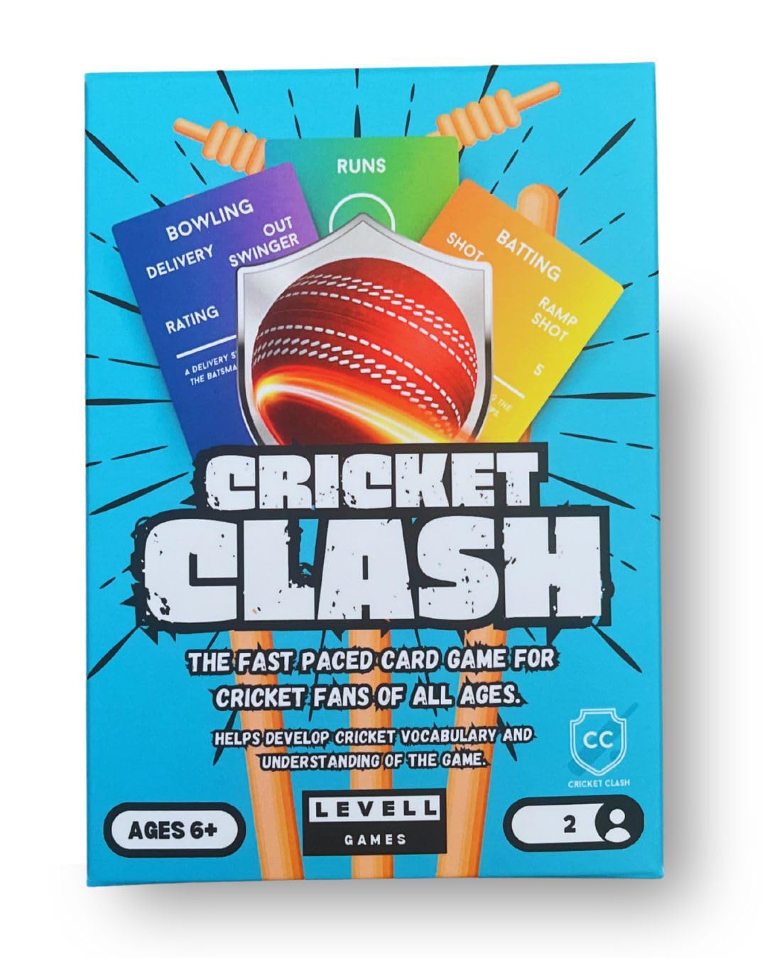 Cricket Clash - The Fast-Paced Family Cricket Card Game, Ivory, 2.5 x 3.5 inches