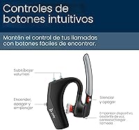 Vista 7 de Poly Voyager Legend 30 - Auriculares Bluetooth con micrófono - Boom discreto y 4 micrófonos con cancelación de ruido - Tecnología WindSmart