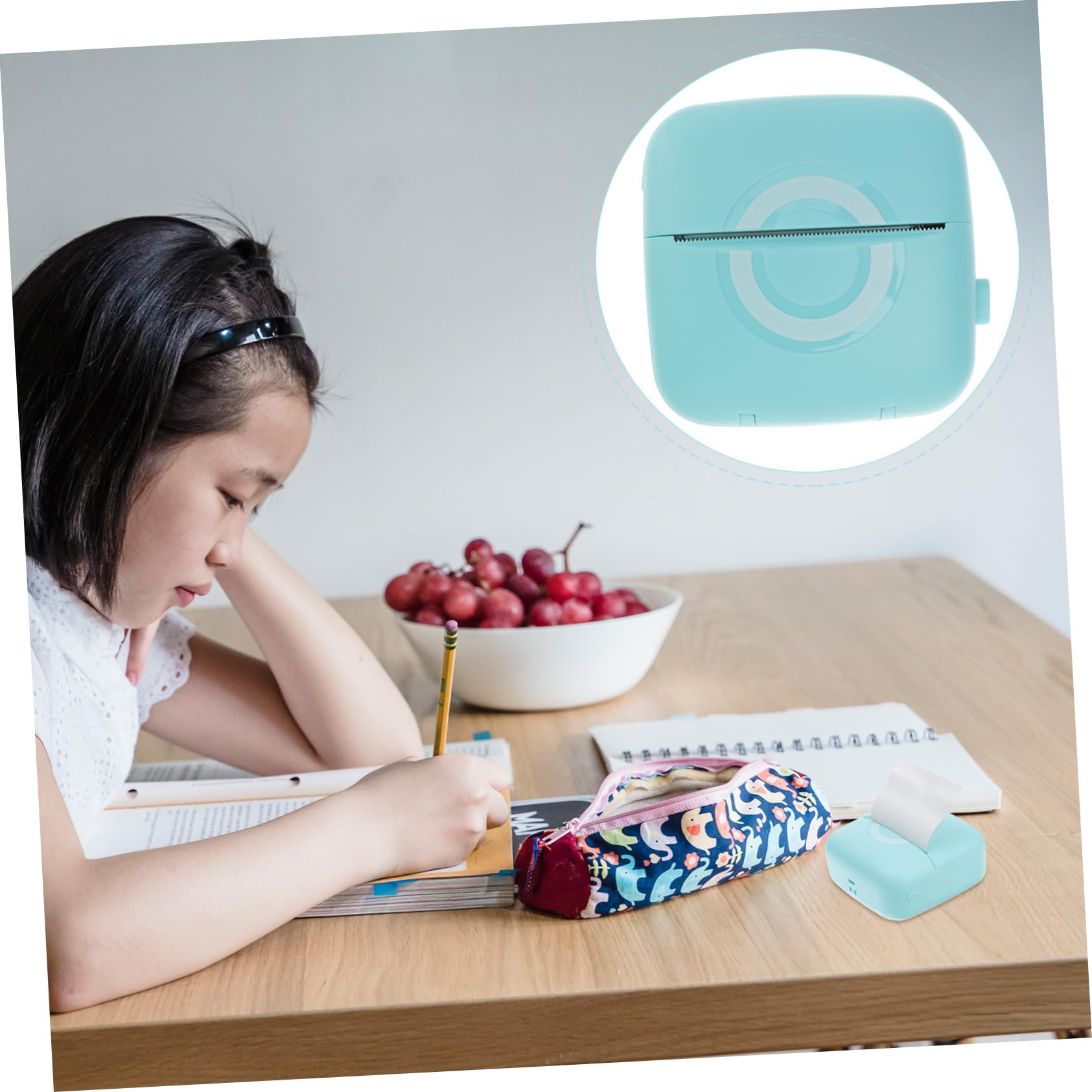 STOBOK Stampante Portatile Mini Stampante Termica Per Ricevute Adesivi Foto Leggera E Compatta Per Lufficio Domestico