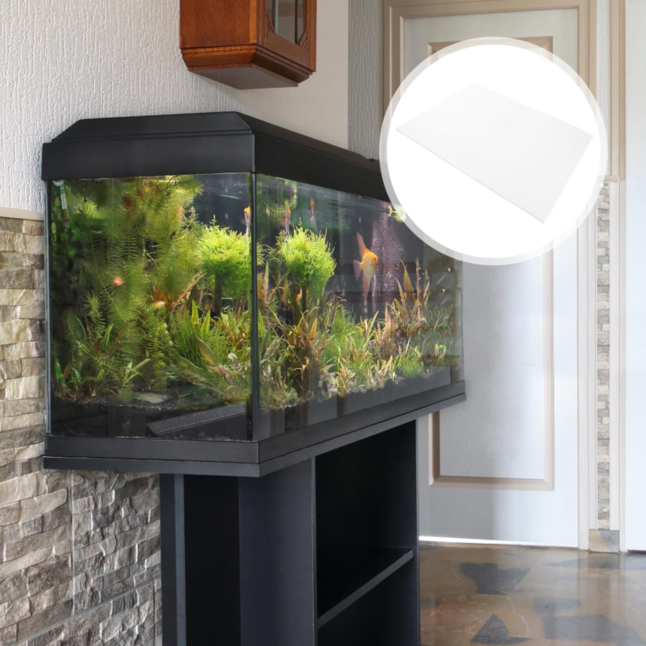 LIOOBO Tapis d'aquarium antidérapant 120 x 60 cm – Mousse de compensation absorbant les chocs