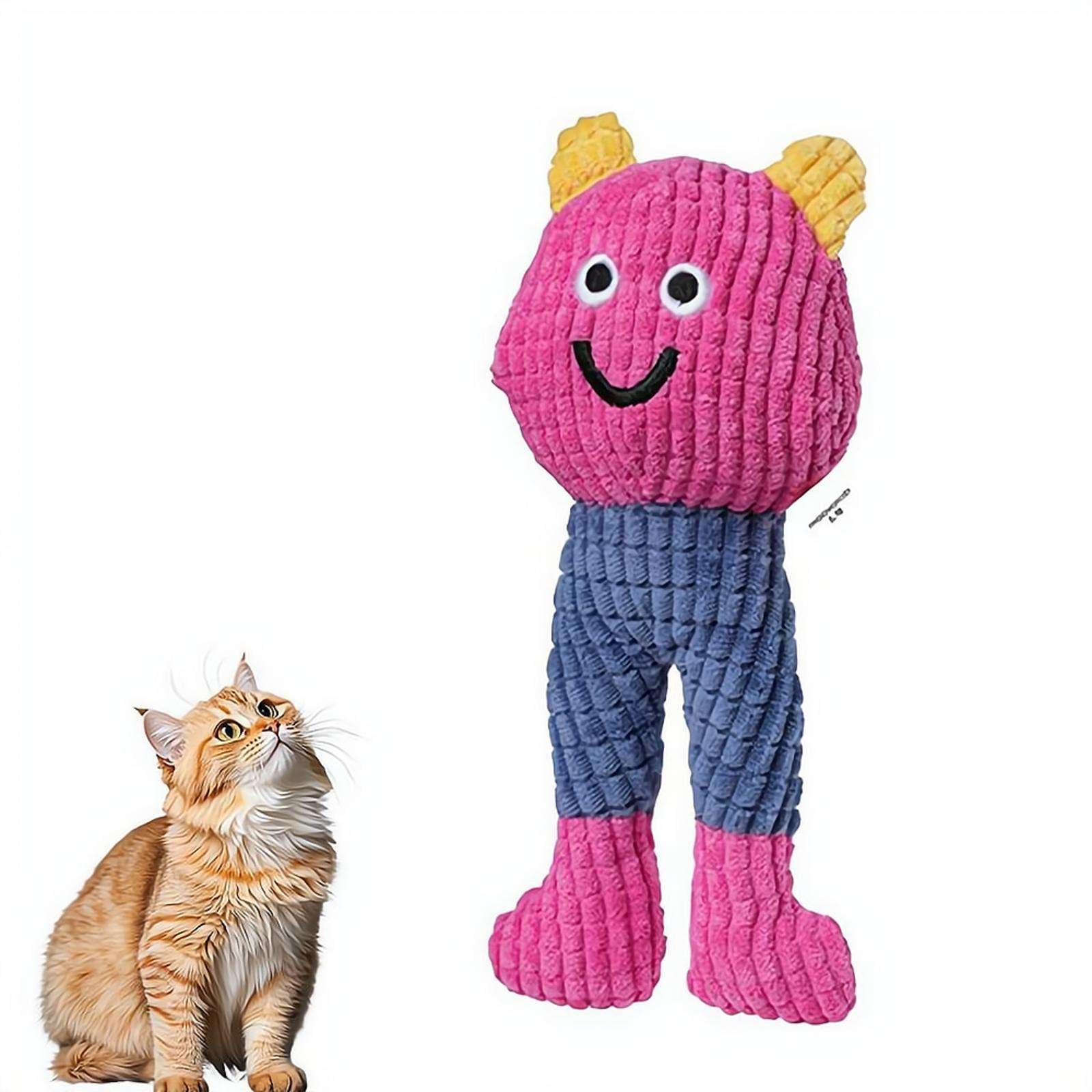 Cat Chew Toys with Catnip Inside, Kitten Chew Teething Toys,Fluffy Toys for Playing, Crinkle Paper & Squeaky Ball Inside, Cat Catnip Toys for Kittens & Dogs