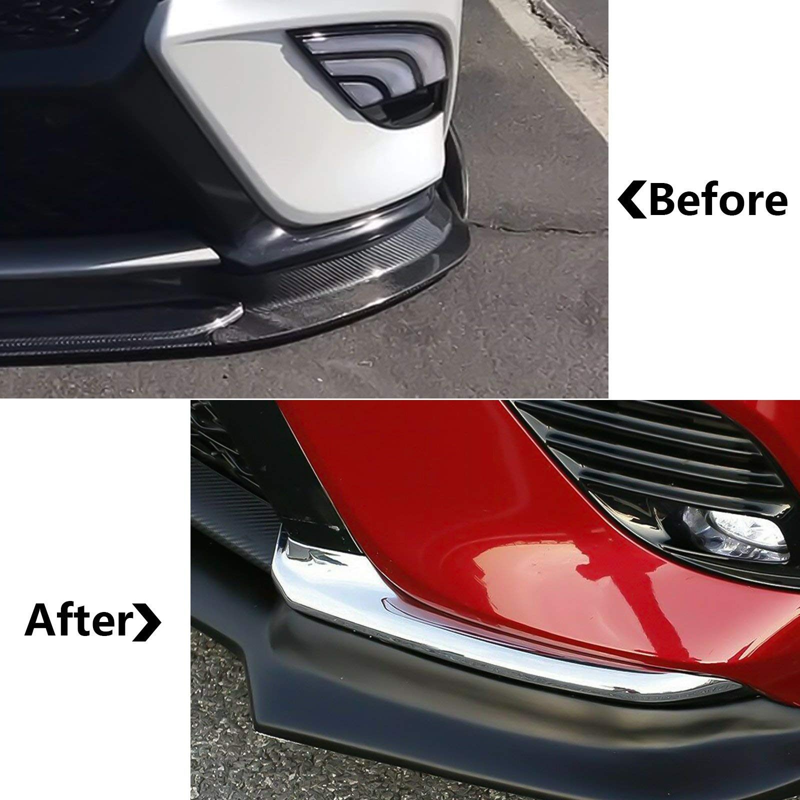 3-Piece Carbon Look Front Bumper Lip Spoiler For 2018-2020 Toyota Camry SE/XSE 4 thumbnail image