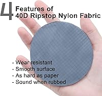 Vista 35 de 9KM DWLIFE Tela, tela de nailon Ripstop impermeable color cian oscuro 40D, 60 x 39 pulgadas, ligera, revestimiento de PU, tela hermética