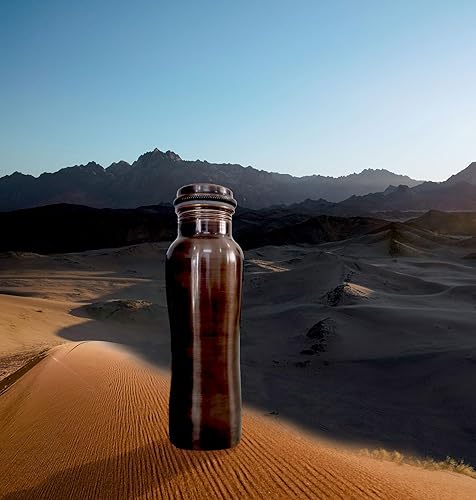 Miniatura 5 de Botella de agua ayurvédica de cobre para deportes, viajes, yoga y uso diario, botella de agua para gimnasio, oficina, senderismo, capacidad al aire