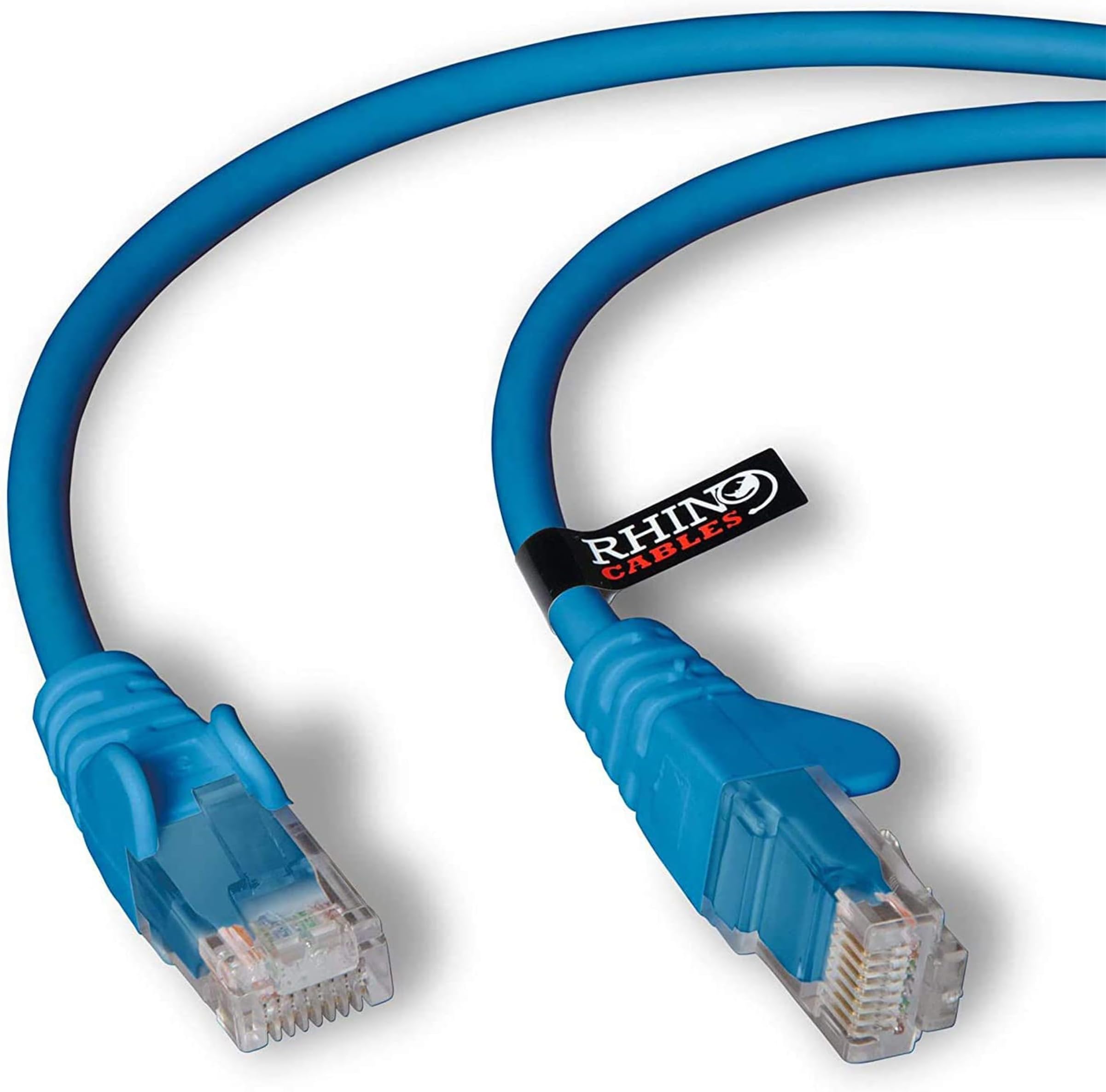 rhinocables CAT 6 High-Speed Gigabit Ethernet Cable - Patch Network Lead for LAN| Snagless UTP With LSZH Jacket | RJ45 Connector - Internet, Router, Modem, Smart TV, PC & More (10m, Blue, Pack of 1)