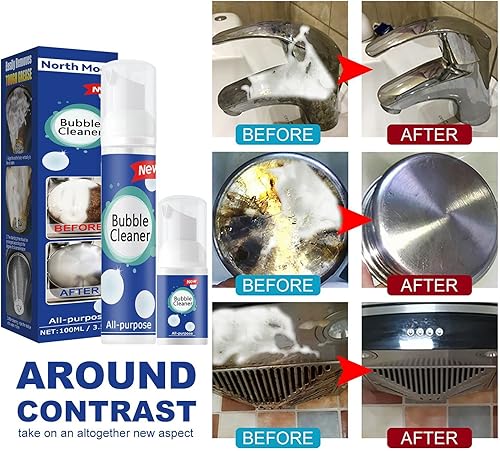 Miniatura 3 de 2023 - Limpiador de espuma súper mágico removedor de manchas, espuma limpiador de burbujas de luna norte, limpiador de burbujas multiusos, limpiador