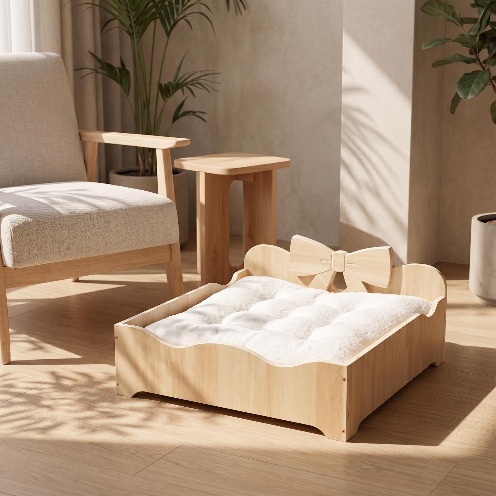 Genérico Cama De Madera para Mascotas, Cómoda Y Que Ahorra Espacio