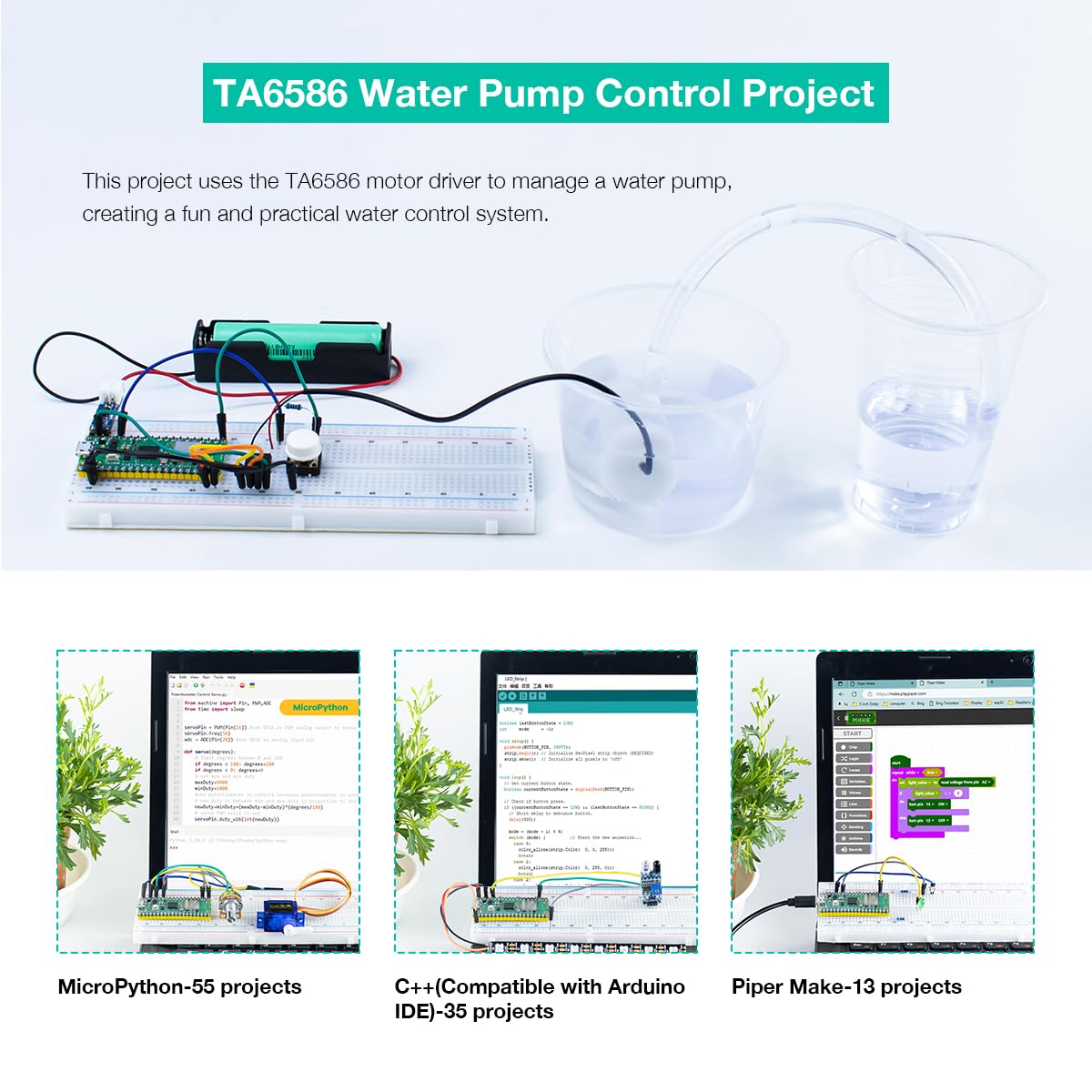 LAFVIN Ultimate Starter Kit for Raspberry Pi Pico W, Projects with LCD1602, Buzzer with Tutorail — view 5