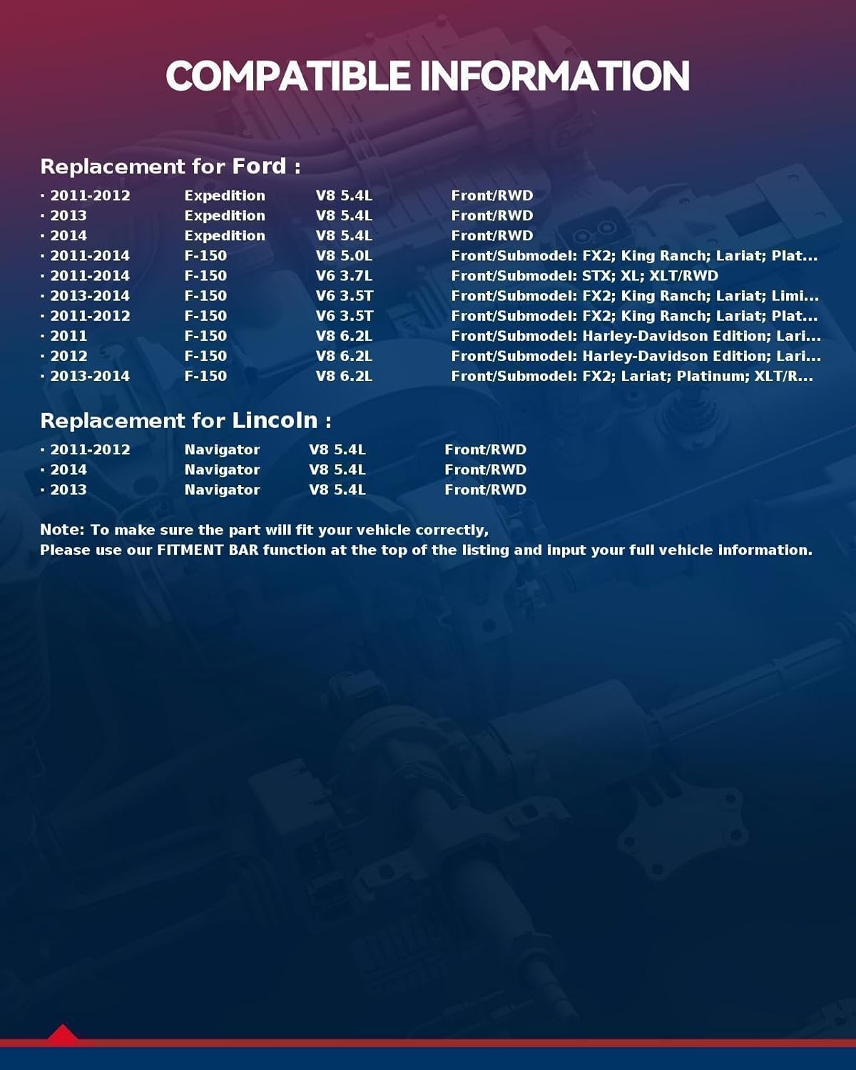 KAX 515143 1PC Front Wheel Hub Bearing Compatible with Lincoln Navigator 2011-2014,W/ABS 6 Lugs Wheel Bearing and Hub Assembly