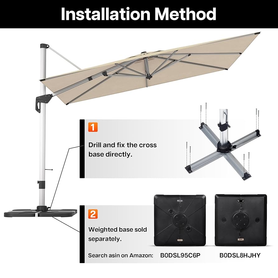 beachwalkさま専用 Amazon.com : paramondo Patio Umbrella, 9' X 12' Outdoor