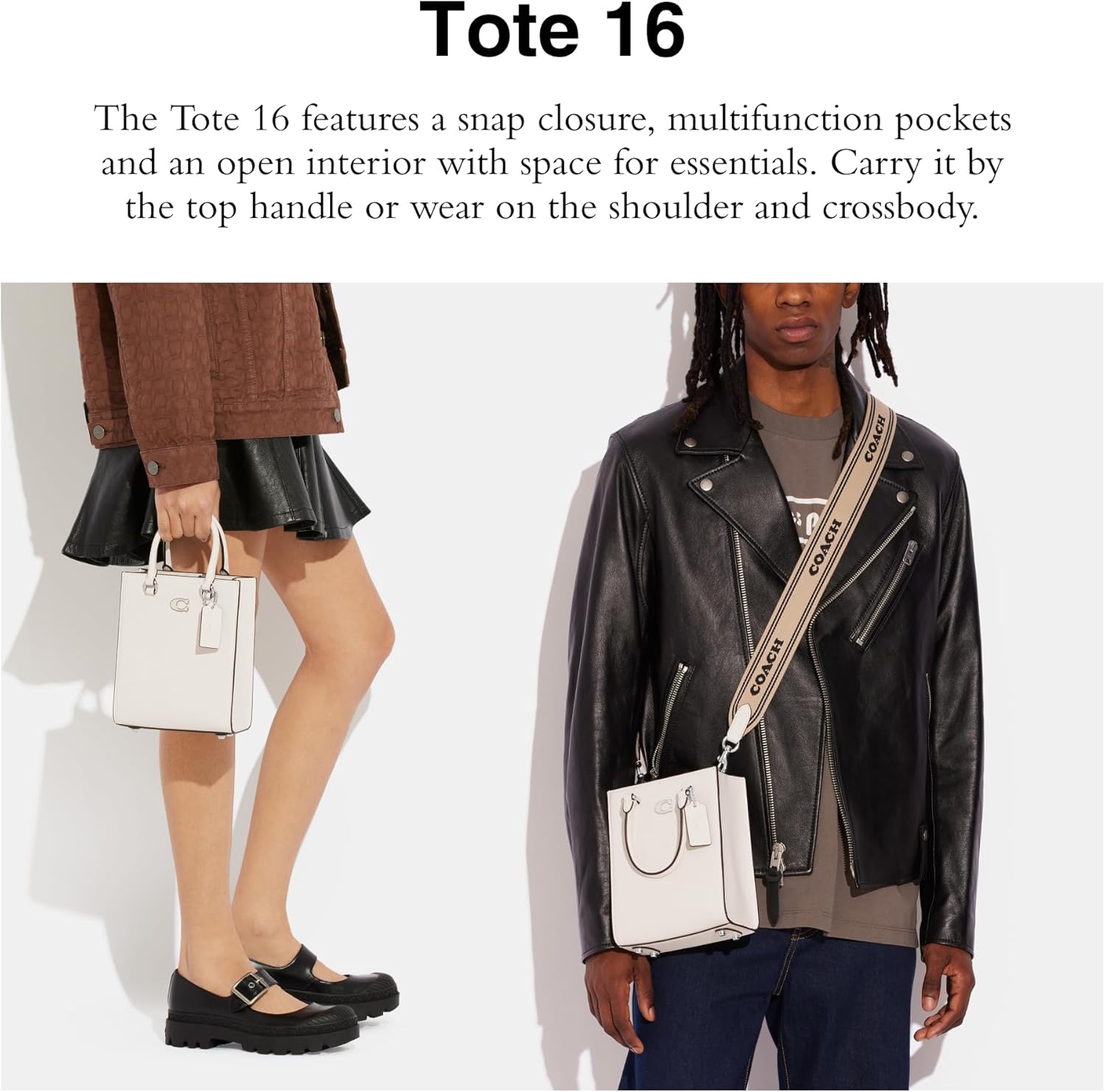 Coach Unisex Tote 16 in Crossgrain Leather - Image 2