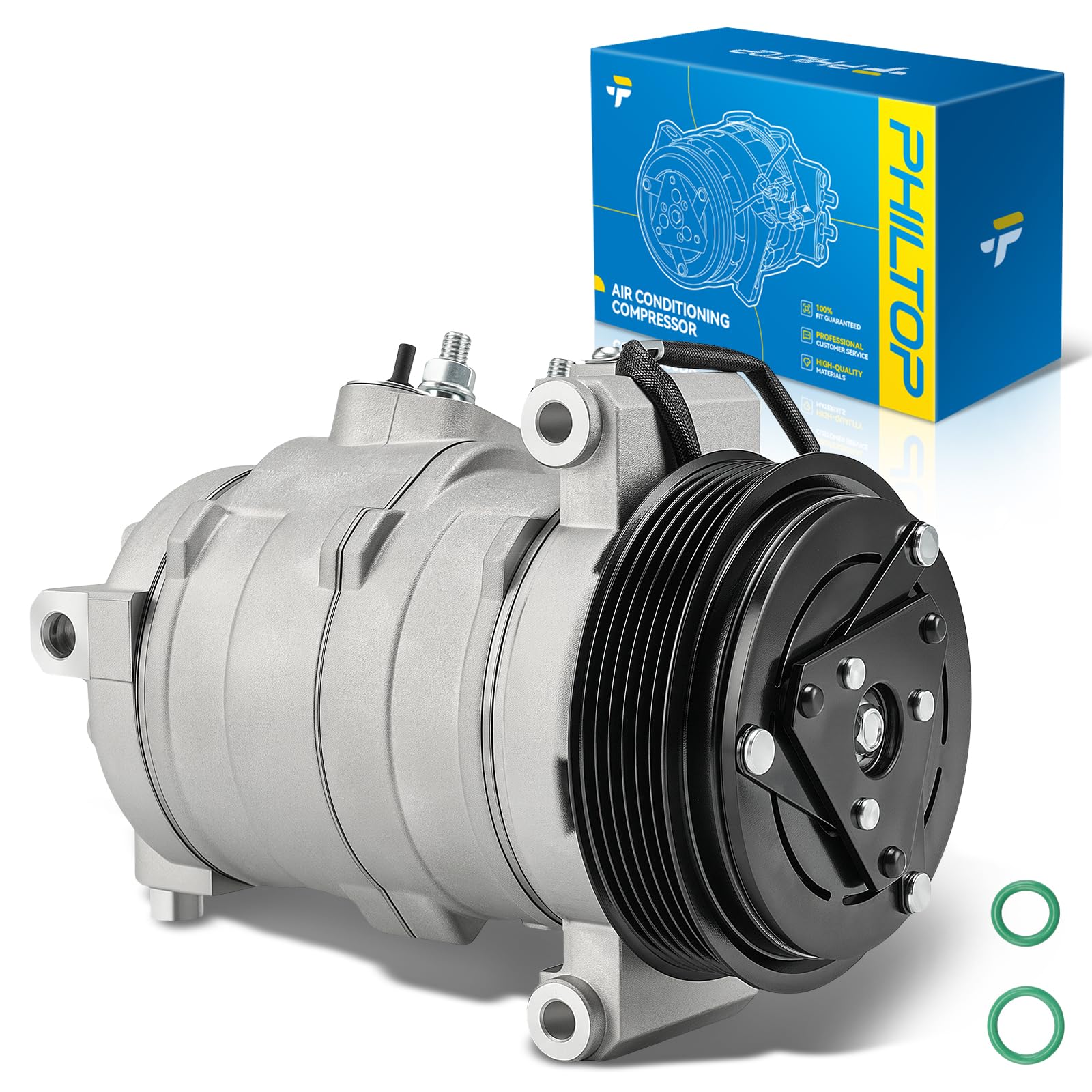 PHILTOP 98484 Air Conditioner AC Compressor with Clutch for Jeep Wrangler 2007-2011