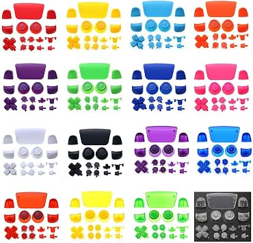 Full Buttons Set for PS5 Joysticks Dpad R1 L1 R2 L2 Direction Key ABXY Buttons Trigger Button Cap Cover for PS5 BDM-010 Game Console Pink