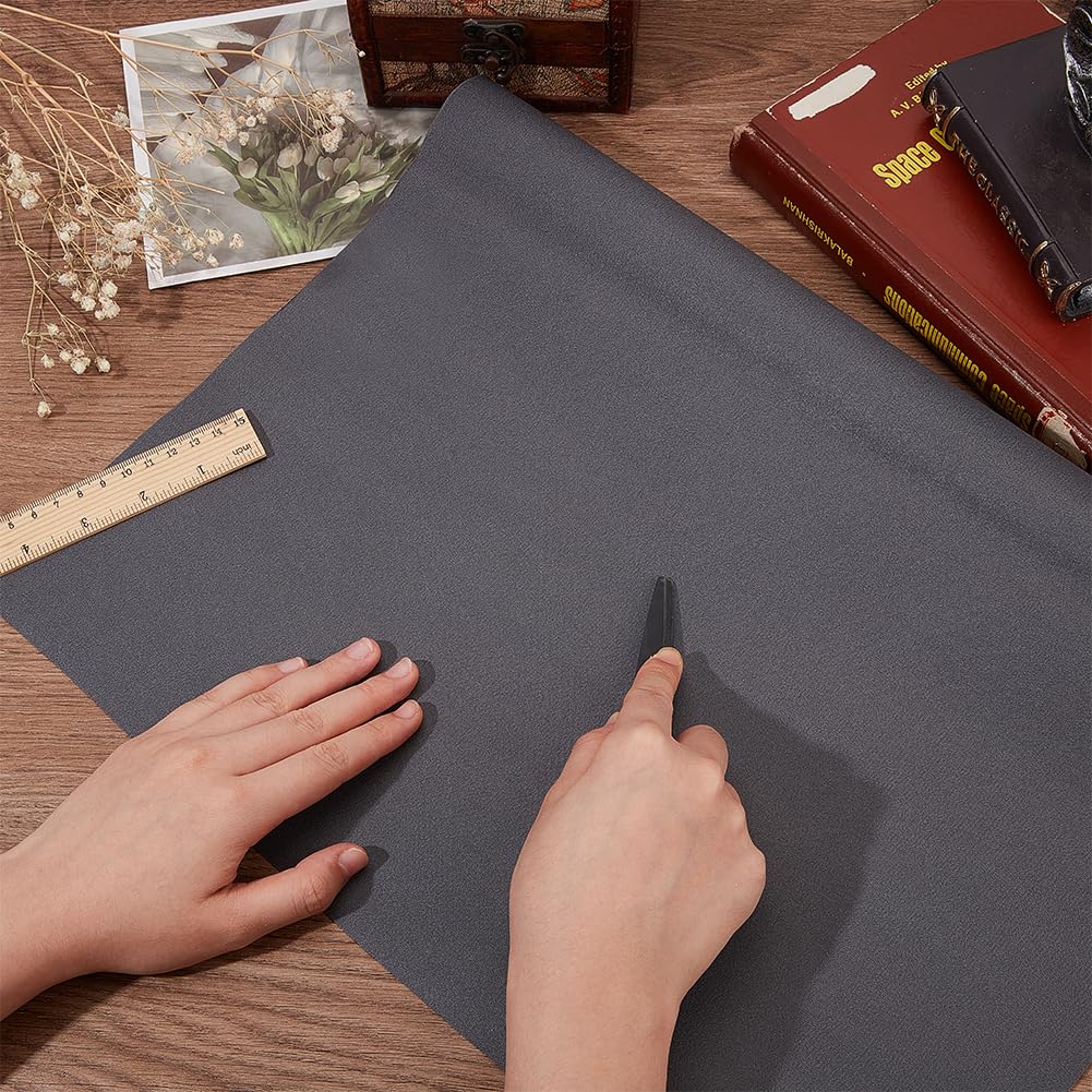 CRASPIRE 110x42cm Cloth Book Covers for Book Binding Fabric Surface Paper Backed Bookcover Notebook Wraps Grey Book Cloth Covering Protector Bookbinding Supplies for Books Album DIY Scrapbooking - Image 3