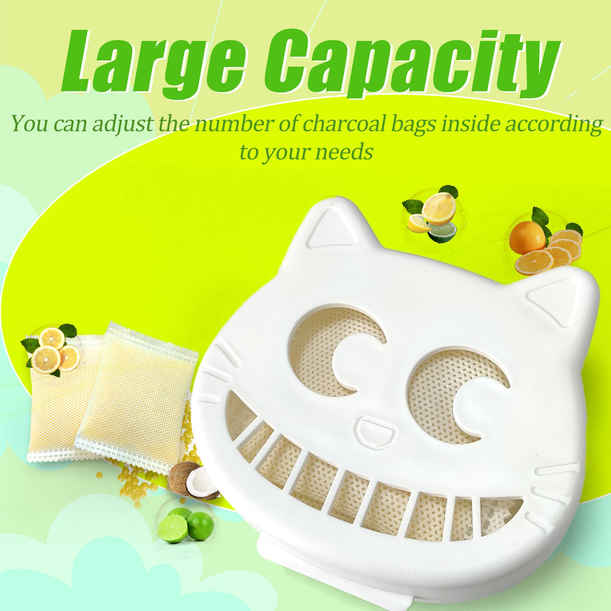PurifyLogix Caja de arena desodorizante para gatos, trampa universal para olores de gatos para eliminar los olores de la caja de arena, incluye 2 cápsulas de trampa de olores y 2 bolsas desodorizantes