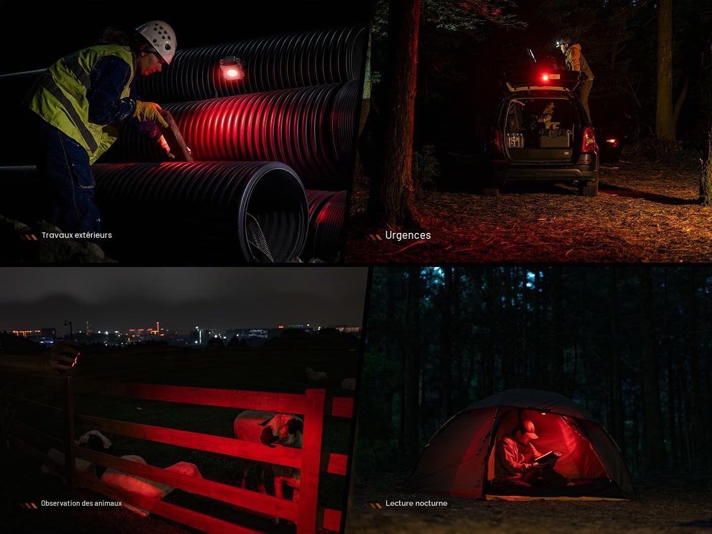 fenix CL27R Lanterne multi-faisceaux rechargeable | 1600 lumens | 180 m | 285 heures max | mode lumière rouge | réglage continu de la température de couleur et de la luminosité | poignée magnétique à
