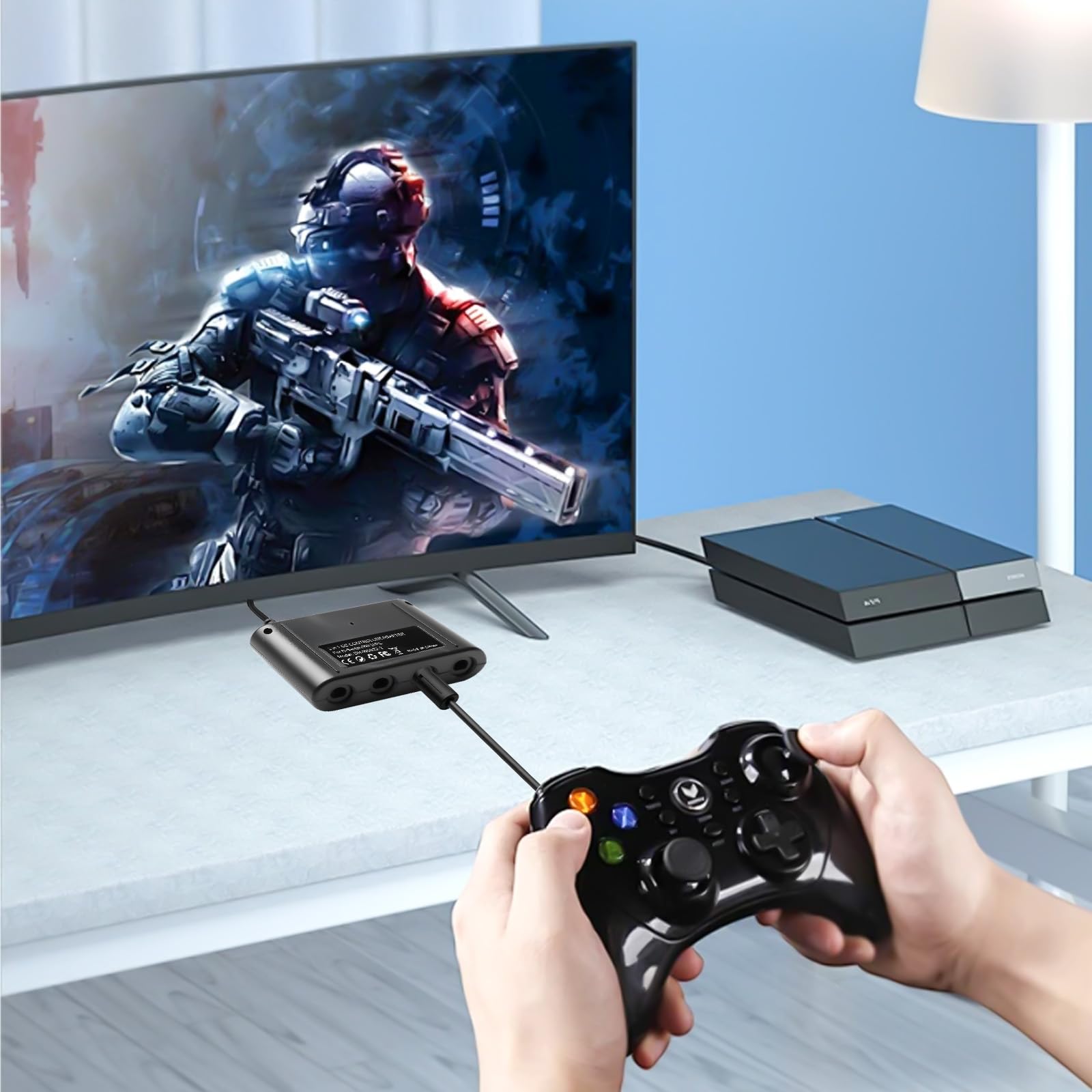 Adaptateur pour Manette GameCube compatible avec Switch, Wii U et PC, USB, 4 Ports