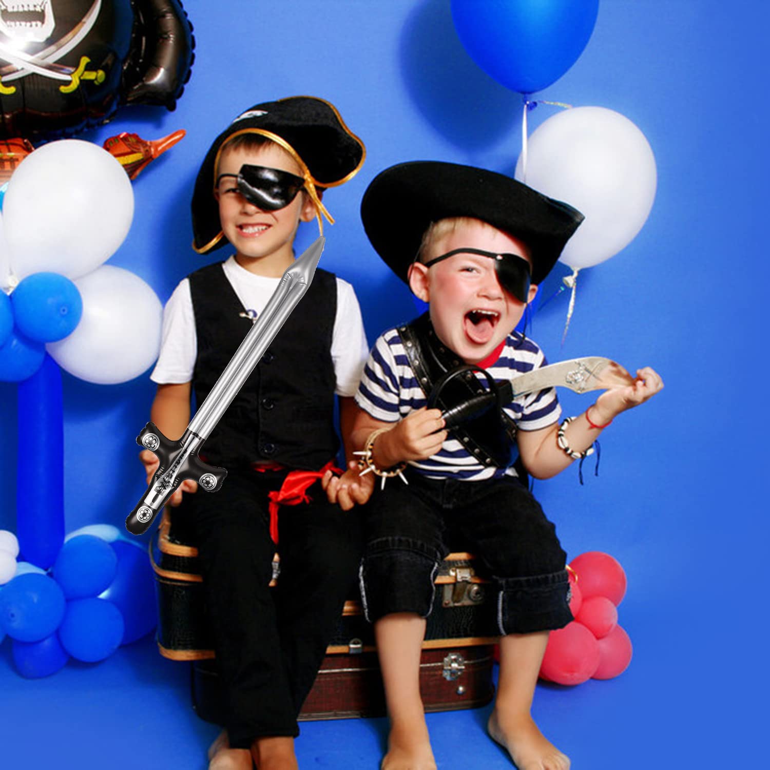 MFOUE Inflatable Sword Pirate Sword Party Decoration Blow Up Kids Toy Dress-Up Accessories Inflatable Toy for Halloween Christmas (3) - Image 4