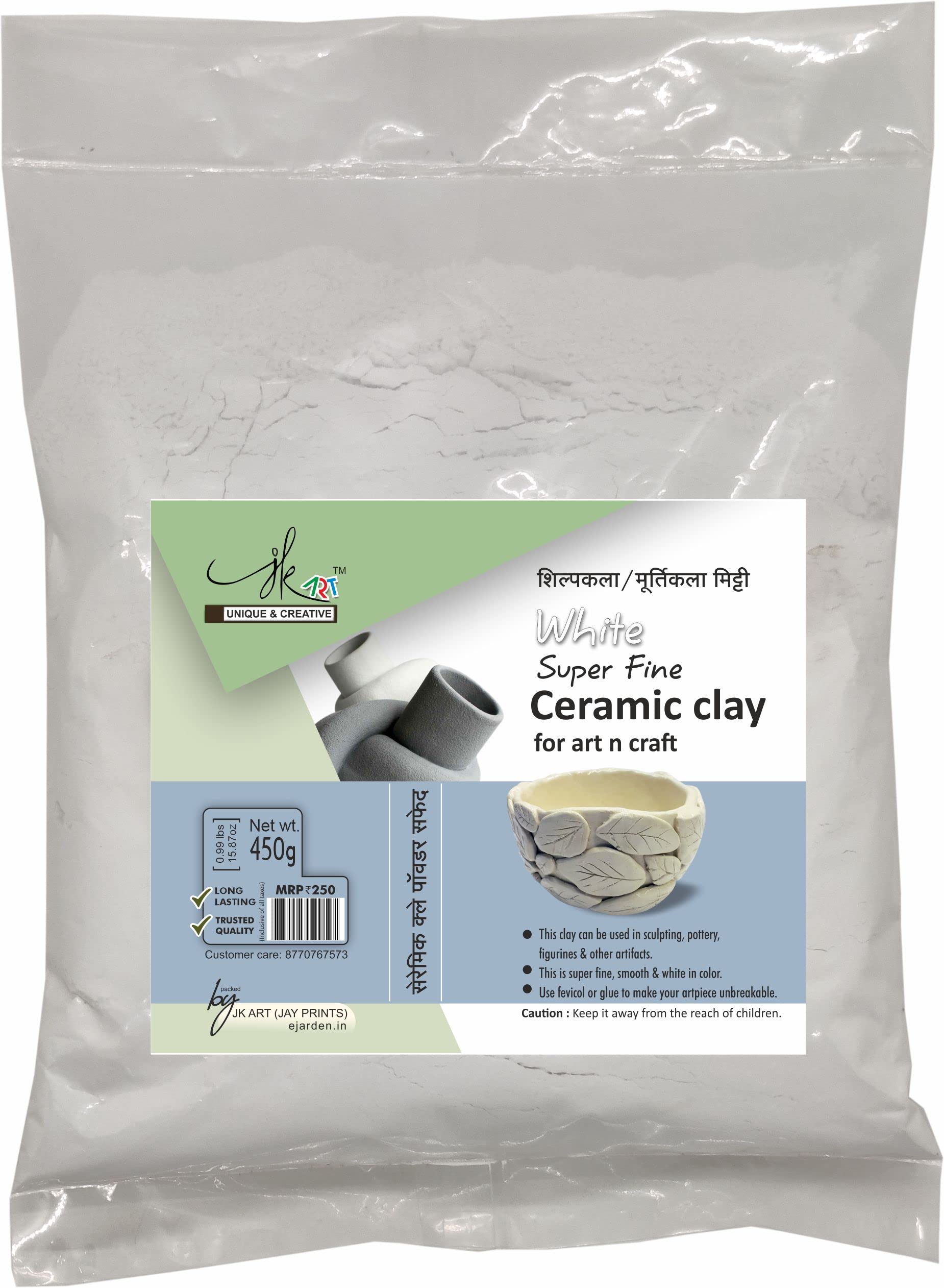 450g Ceramic Clay Powder for Art n Craft, Ceramic Pottery & Mini Sculptures for Children, Artist-image-22