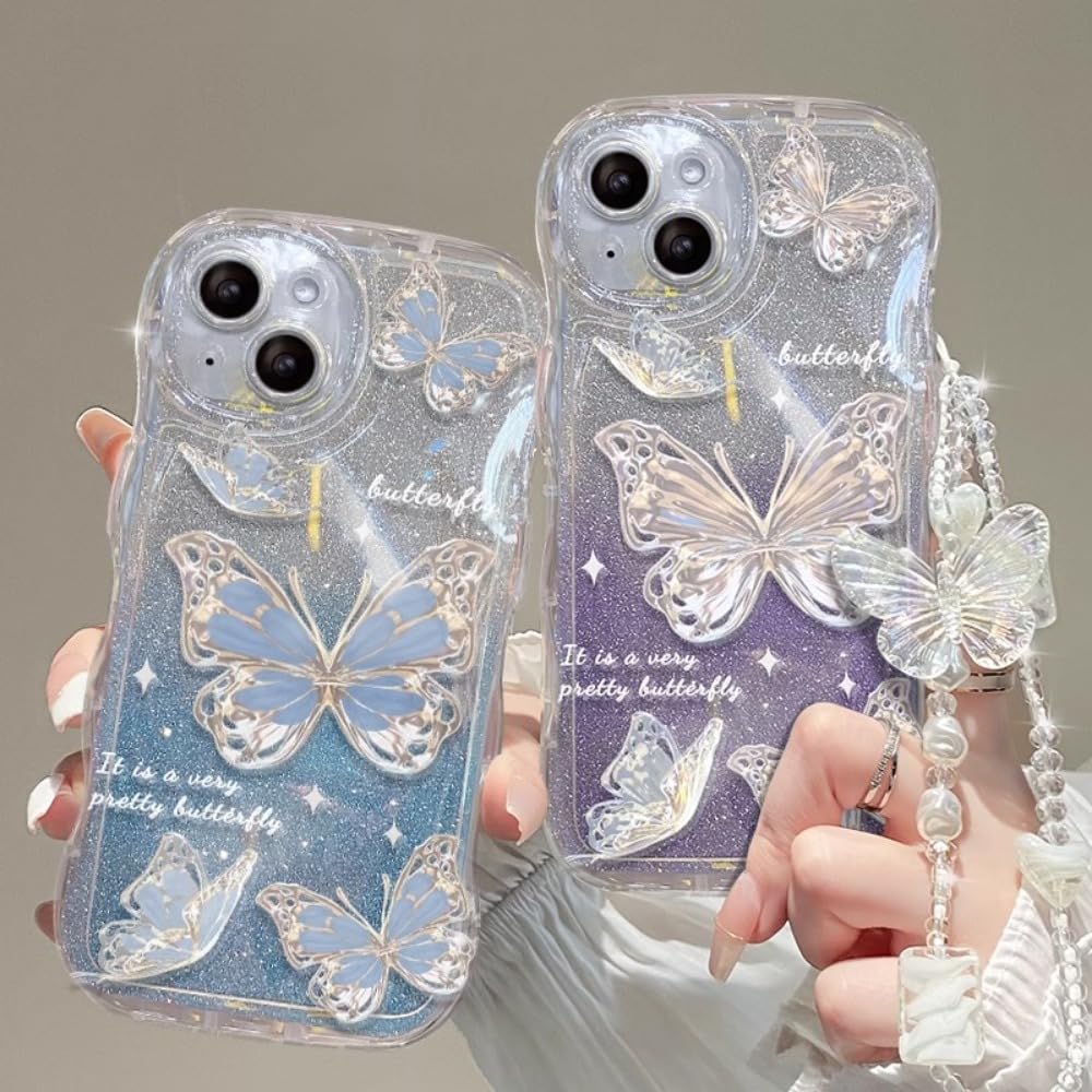 Amazon.co.jp: iPhone 15 対応 3Dバタフライデザイン iPhone用
