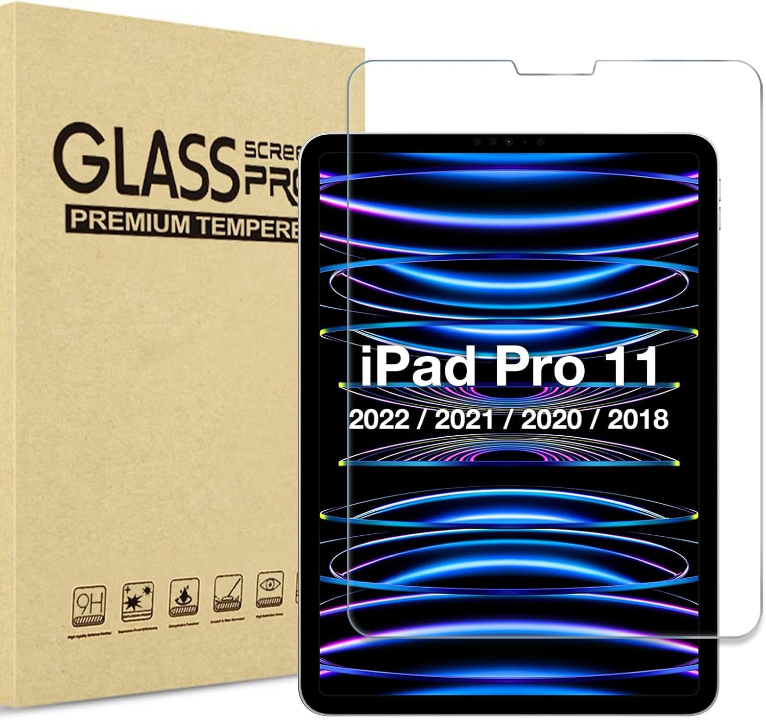 OJOS Tempered Glass Compatible with iPad Pro 11 Inch 4 3 2 1 Gen 2022 2021 2020 2018 Screen Protector Guard for iPad Pro 11" 4th 3rd 2nd 1st HD Clear (B097STQV6B) Amazon Price History, Amazon Price Tracker
