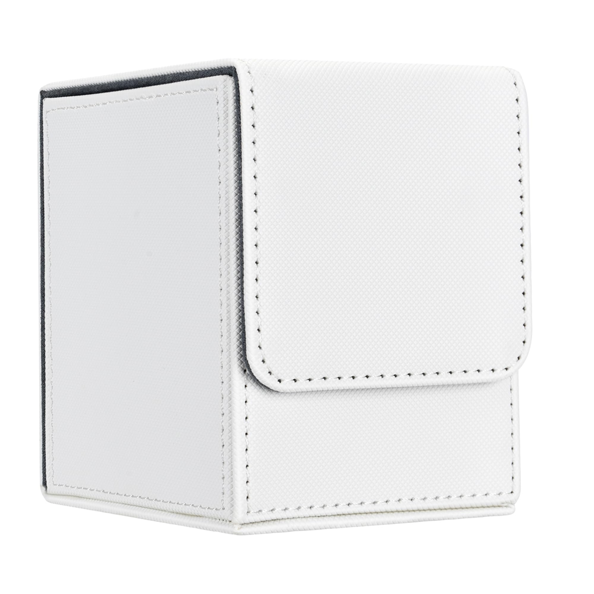 Zettokete MTG Deck Box with 2 Dividers, Large Capacity Commander Deck Box Fits 100+ Double-Sleeved Cards, PU Leather Card Case Compatible with Magic Commander YuGiOh TCG CCG, White โ image 1