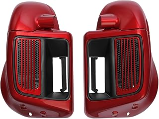 HR3 For Wicked Red/Twisted Cherry, Water-Cooled Vented Fairing Lowers Kit Compatible with 2018 Road Glide Ultra FLTRU (Replace for OEM)