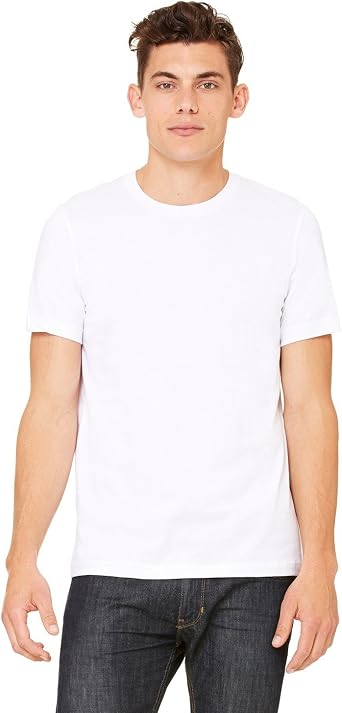 Bella + Canvas Unisex Jersey Short-Sleeve T-Shirt - WHITE - L - Style # 3001C - Original Label