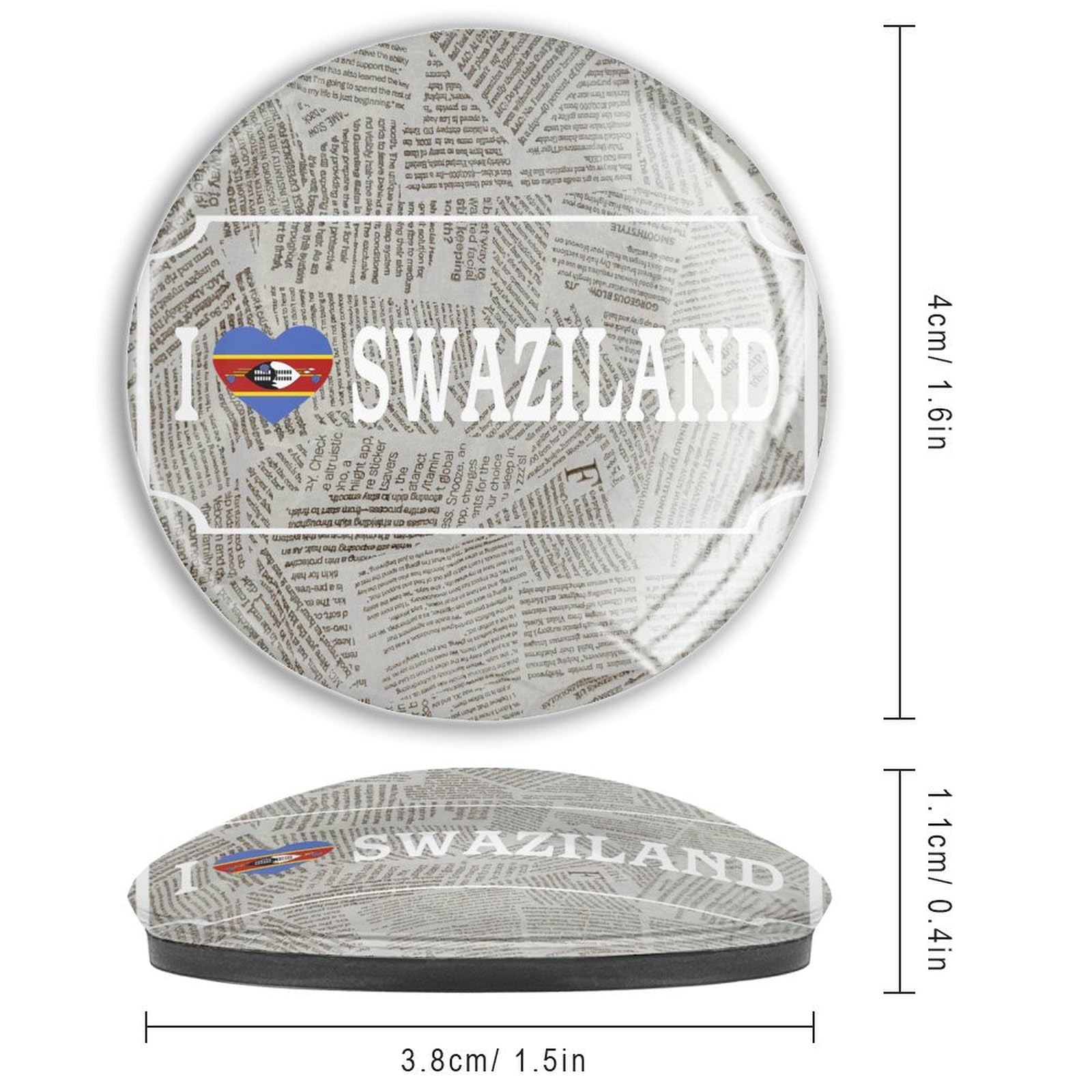 Glas-Kühlschrankmagnete I Love Swasiland Flagge, starke Magnete I Choice Peace, starke Kühlschrankmagnete, internationaler Urlaub, Whiteboard-Magnet für Schrank, Geschirrspüler, Schrank,