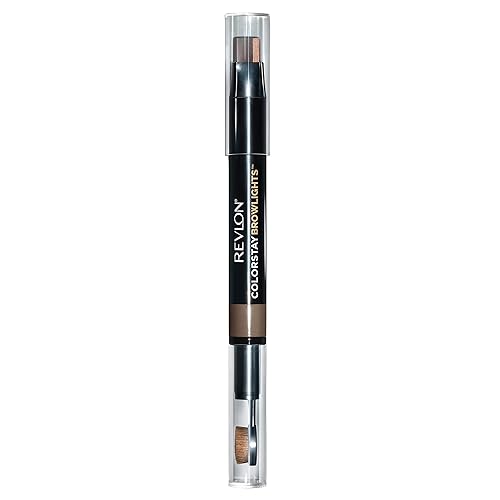 Revlon Colorstay Browlights Pencil, Eyebrow Pencil & Brow Highlighter, Medium Brown, 0.038