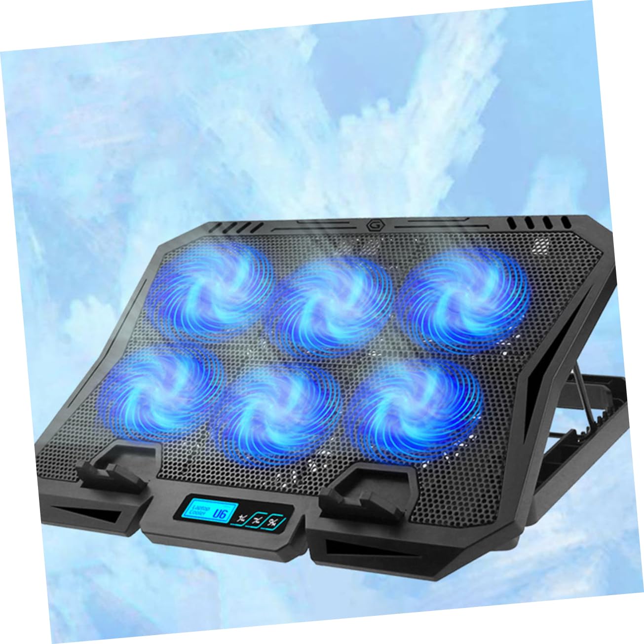 Almohadilla de Enfriamiento para Computadora Portátil 15.6 Pulgadas Abs | Soporte para Portátil Ventilador de Refrigeración, Negro, 5v 2.1w, Decoracion Verano