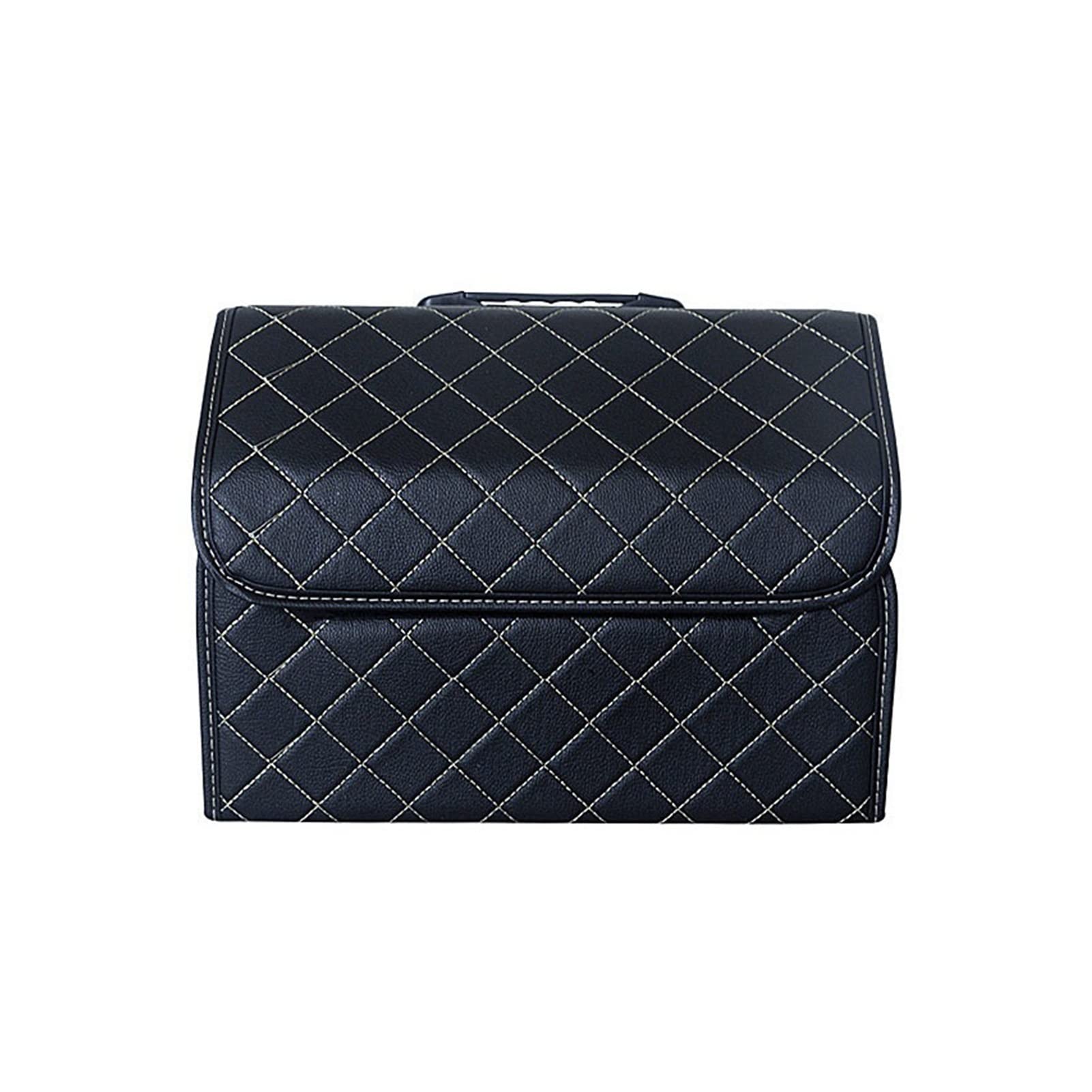Duole Organizador de Almacenamiento de troncales de Coche Plegable Multiusos con la Bolsa de Almacenamiento portátil de la Tapa Organizador del Tronco del Coche (Color Name : Black Gold M)