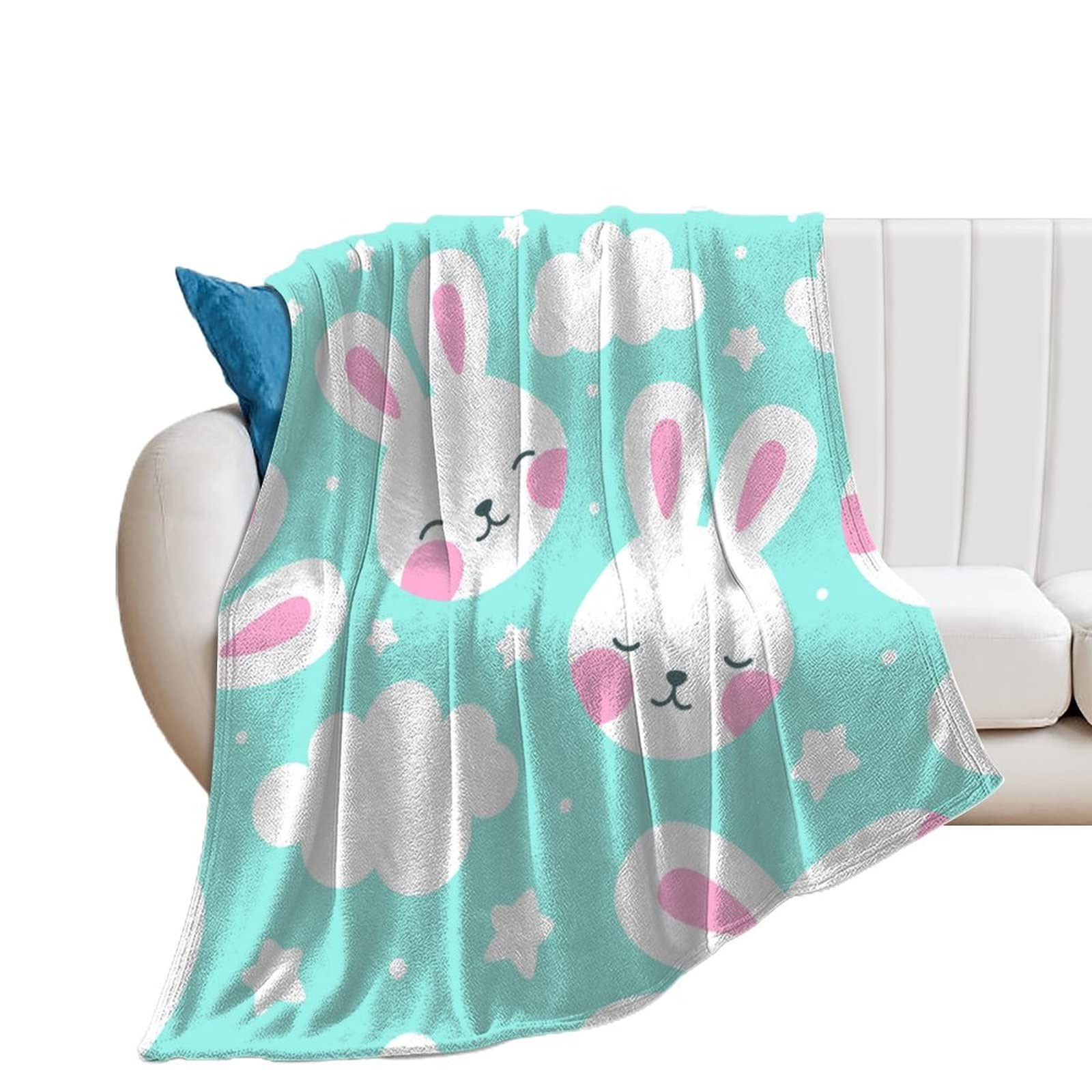 Couverture polaire lapins mignons pour vos soirées cocooning