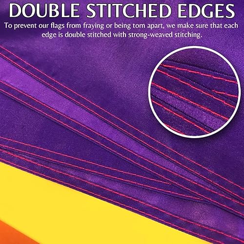 Miniatura 3 de FlagJoint - Bandera de orgullo no binaria de 2 x 3 pies, de poliéster, perfecta para mostrar tu orgullo de apoyo comunitario. Polietileno de 2 x 3