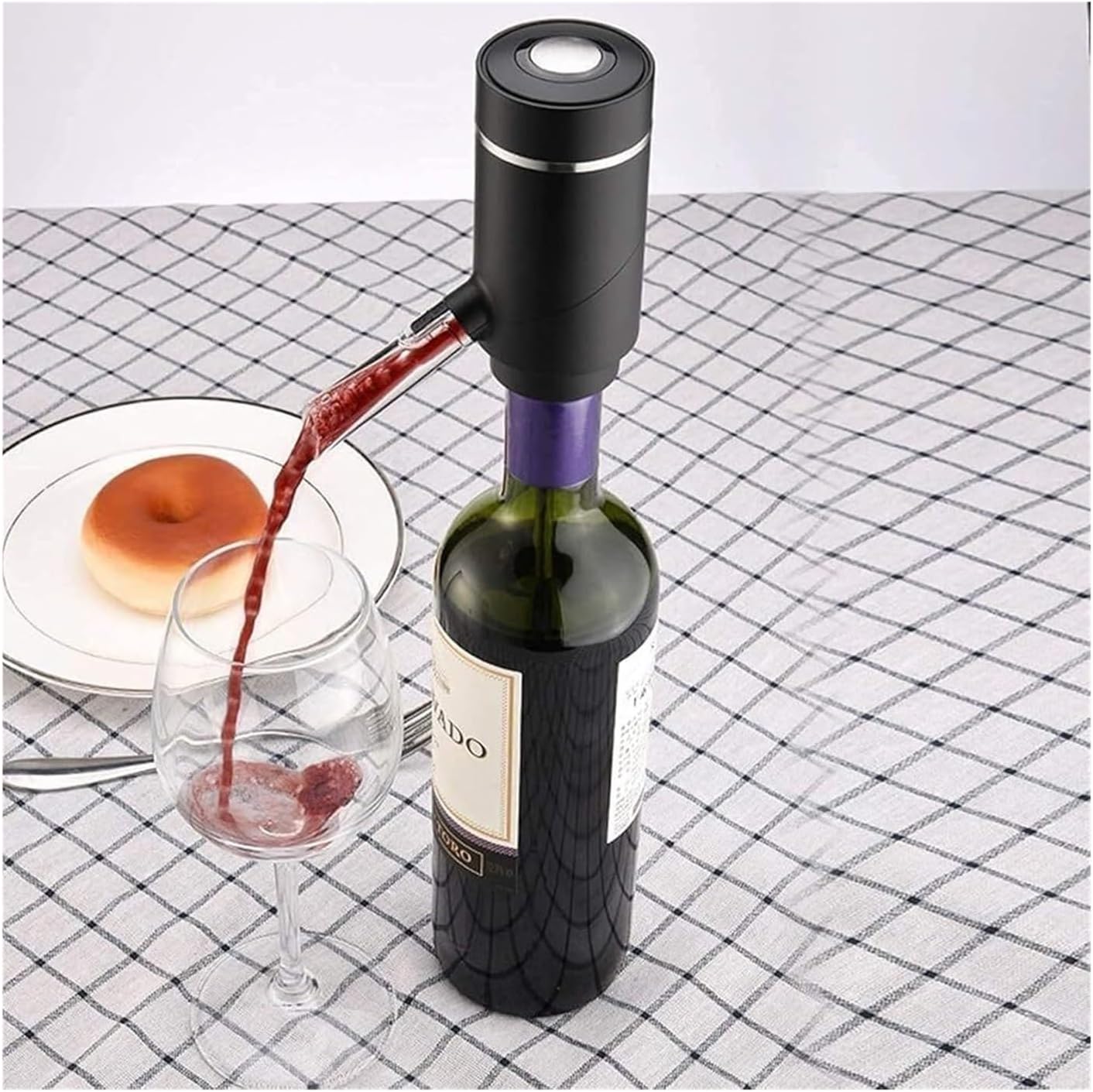 Electric Wine Aerator Pourer Dispenser with USB Charging for Red and White Wine, Automatic Oxidizer for Smoother Taste