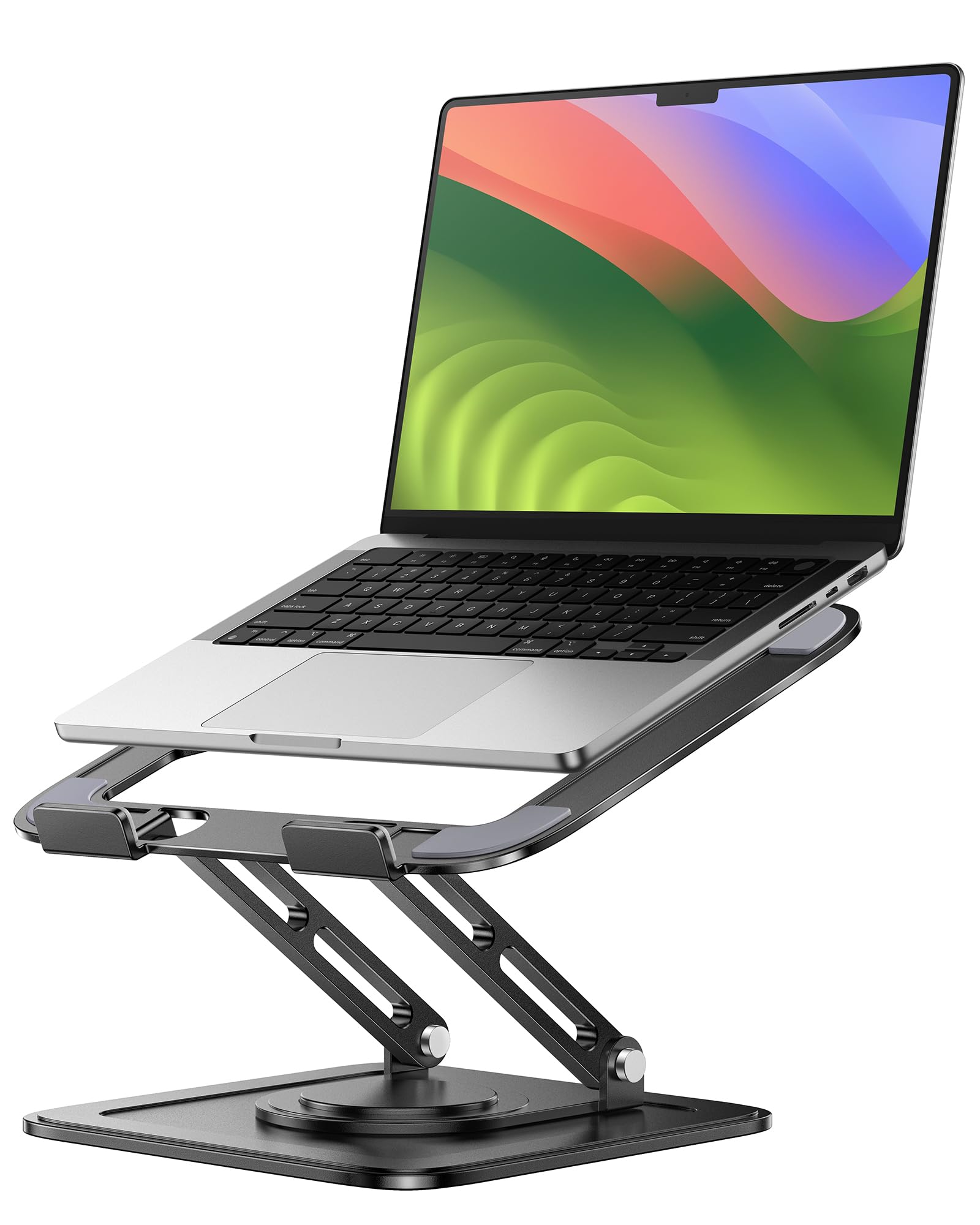 LOXP Laptop Stand for Desk, 360 Swivel Adjustable Height Laptop Stand