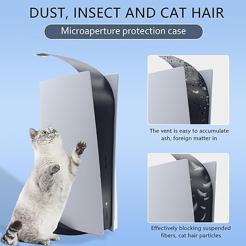 Miniatura 3 de Nueva versión de red para cubierta contra el polvo para consola PS5, barrera de disipador de calor PS5, cubierta antipolvo para mascotas a prueba de