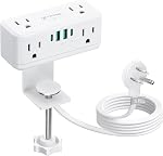 TROND Surge Protector Power Bar with PD 20W USB C, 6 Multiple Outlet 5ft | 900J Desktop Power Bar, Small Flat Plug Extension Cord Indoor, Wall Mount for Dorm Room Home Office Essentials, White