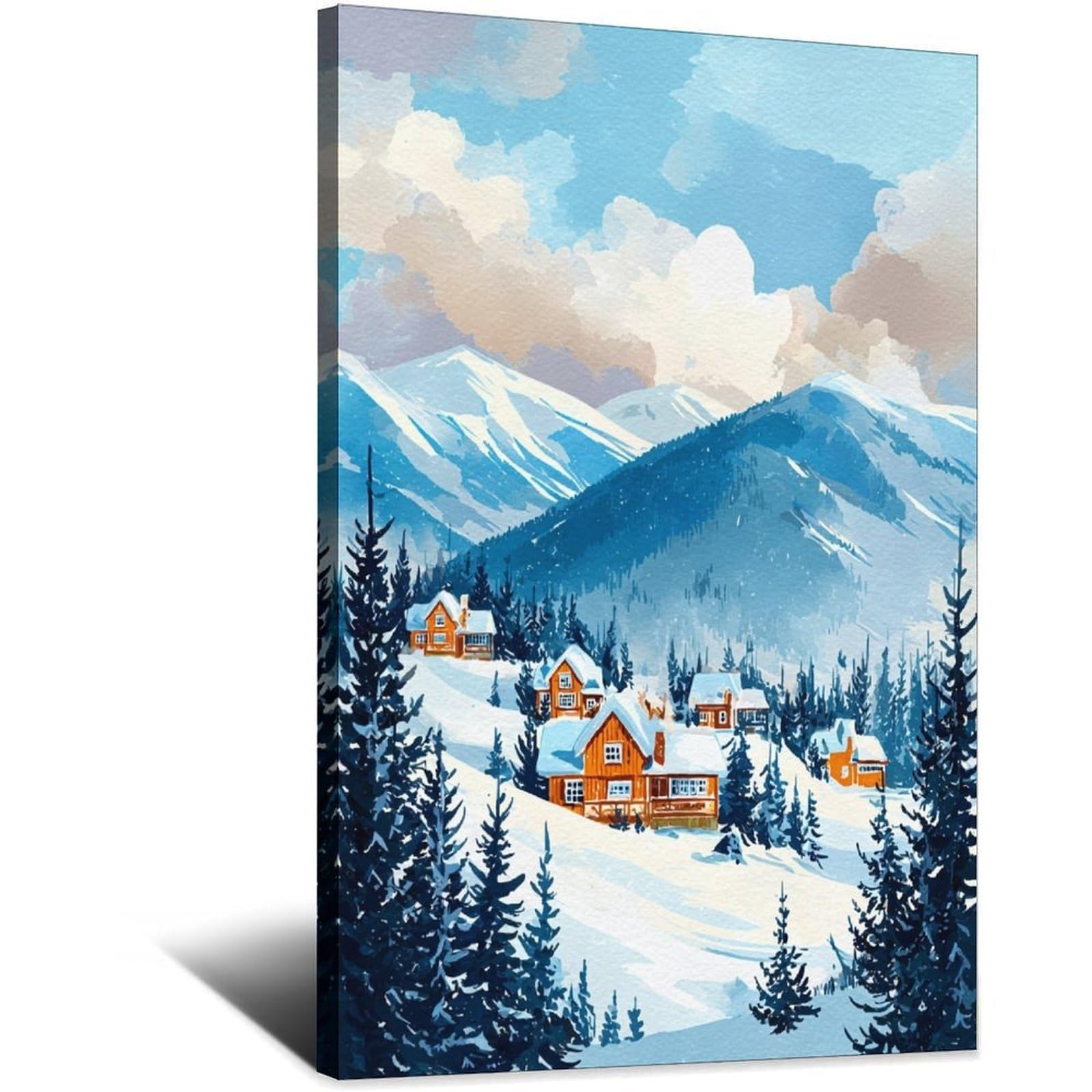 CFXNGA Breckenridge Poster 20x30inch(50x75cm) Vintage Watercolor Canvas Art