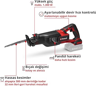 Einhell Professional Akülü Kılıç Testere TP-AP 18/32 Li BL-Solo 4326295