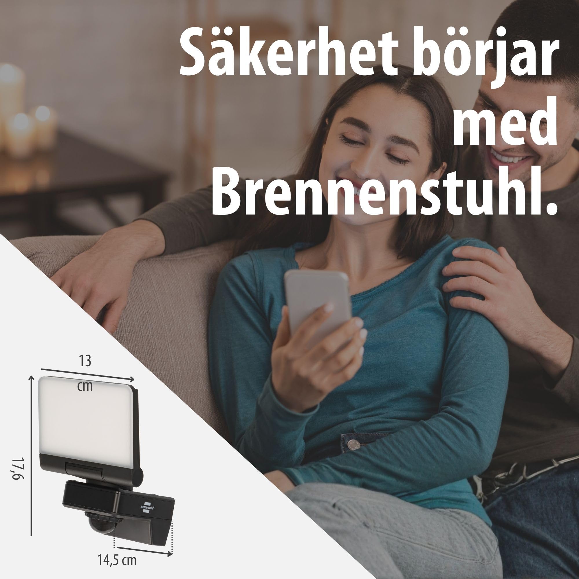 Image secondaire de Projecteur LED WiFi Brennenstuhl Connect avec Détecteur de Mouvement - 24W, 2800 lm, IP54