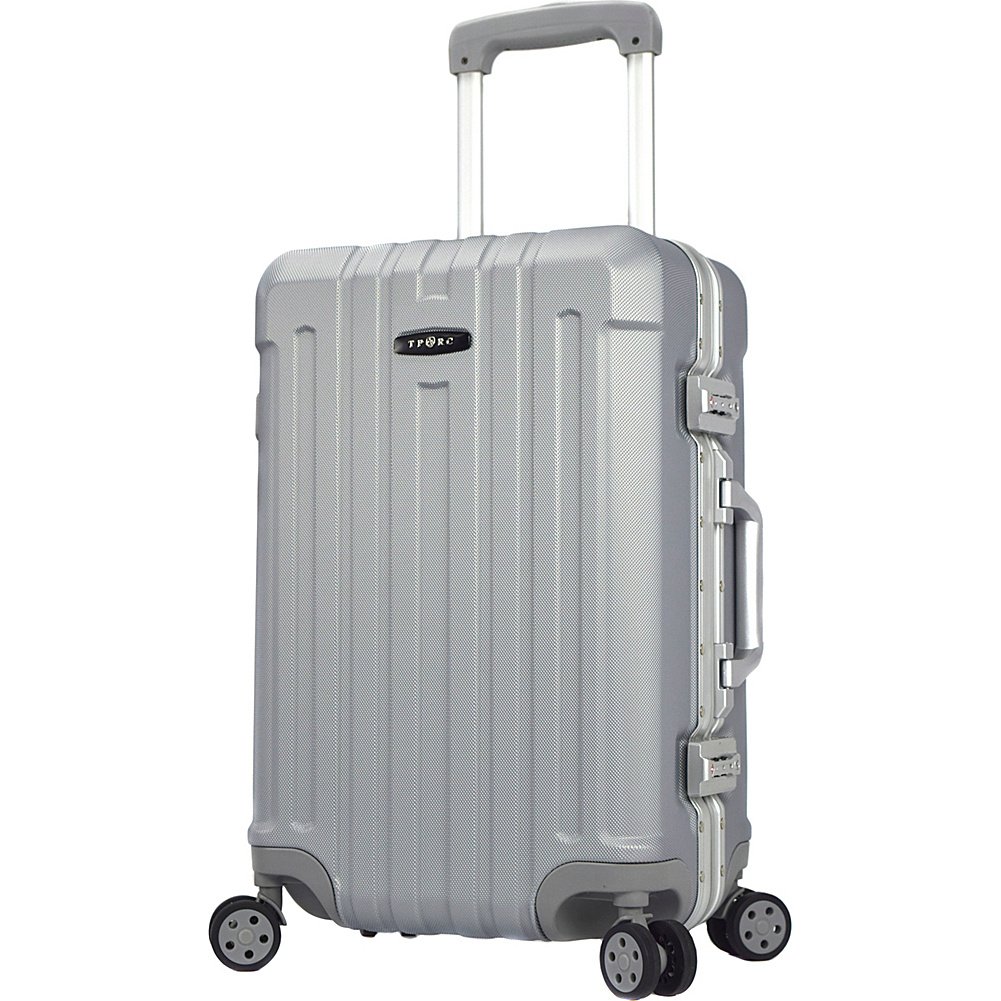 TPRC Seattel Hardside Rolling Luggage, Silver, Carry-On 20-Inch