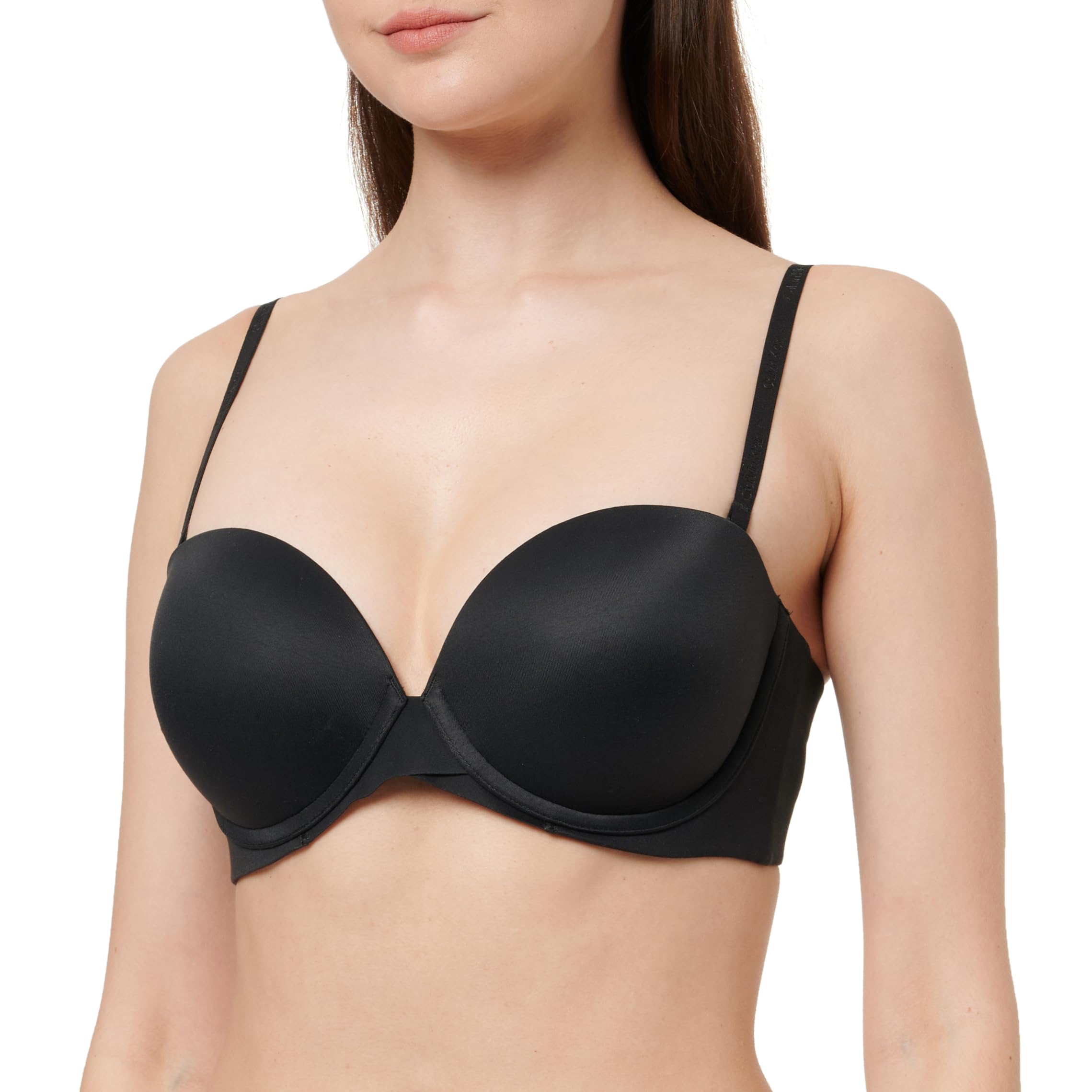 Calvin Klein Perfectly Fit Strapless Push Up Bra, Black, Size 38A, Women